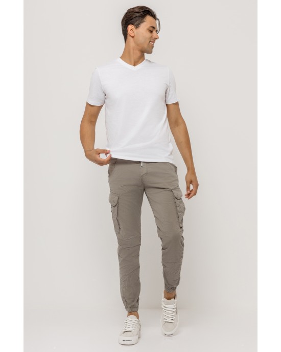 Παντελόνι cargo Cover χακί CASUAL