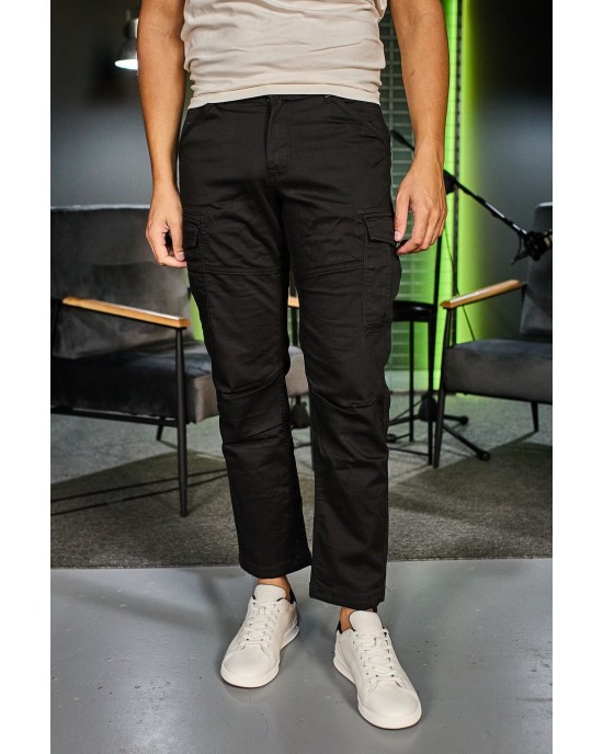 Παντελόνι Cargo Marcus μαύρο CASUAL