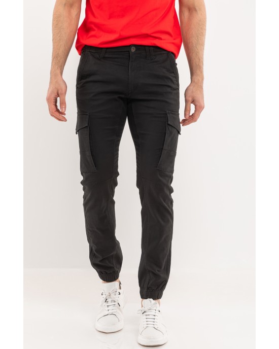 Παντελόνι Jack N Jones μαύρο CASUAL