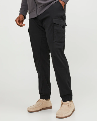 Παντελόνι Cargo Jack N Jones Plus Size μαύρο