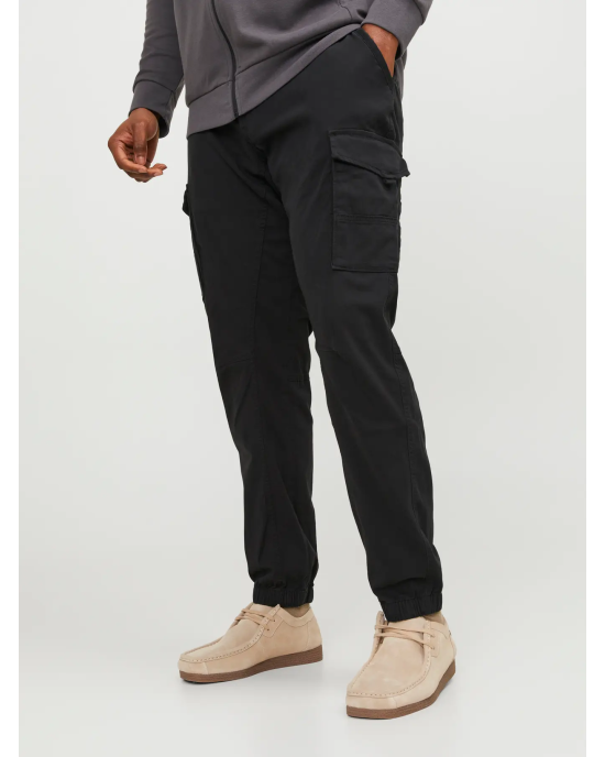 Παντελόνι Cargo Jack N Jones Plus Size μαύρο CASUAL