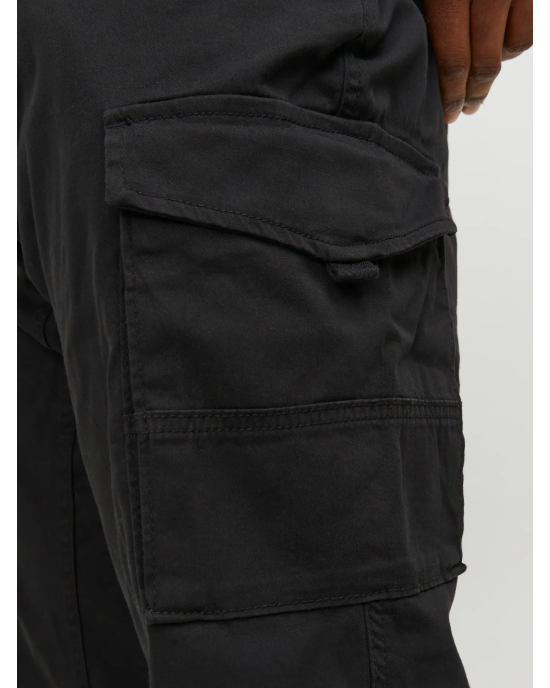 Παντελόνι Cargo Jack N Jones Plus Size μαύρο CASUAL