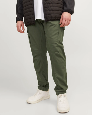 Παντελόνι Cargo Jack N Jones Plus Size λαδί