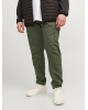 Παντελόνι Cargo Jack N Jones Plus Size λαδί CASUAL