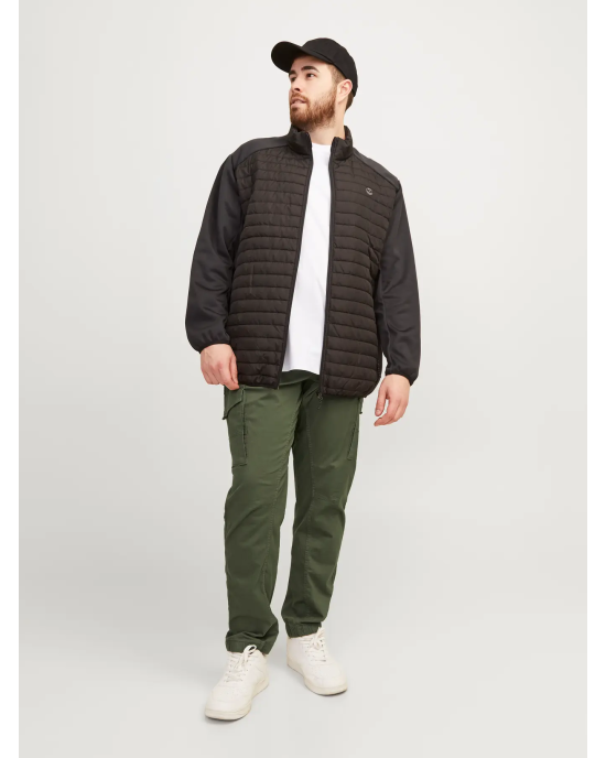 Παντελόνι Cargo Jack N Jones Plus Size λαδί CASUAL