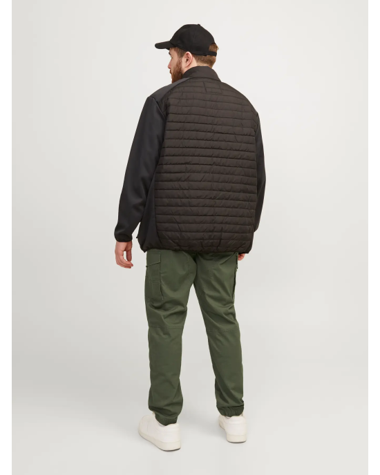 Παντελόνι Cargo Jack N Jones Plus Size λαδί CASUAL