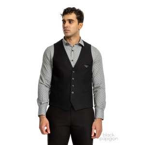 Γίλεκο Vittorio Nobile μαύρο