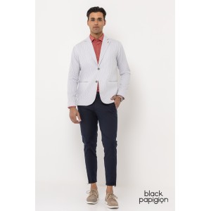 Σακάκι Vittorio Gerano άσπρο με γκρι ρίγα