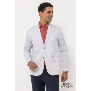 Σακάκι Vittorio Gerano άσπρο με γκρι ρίγα