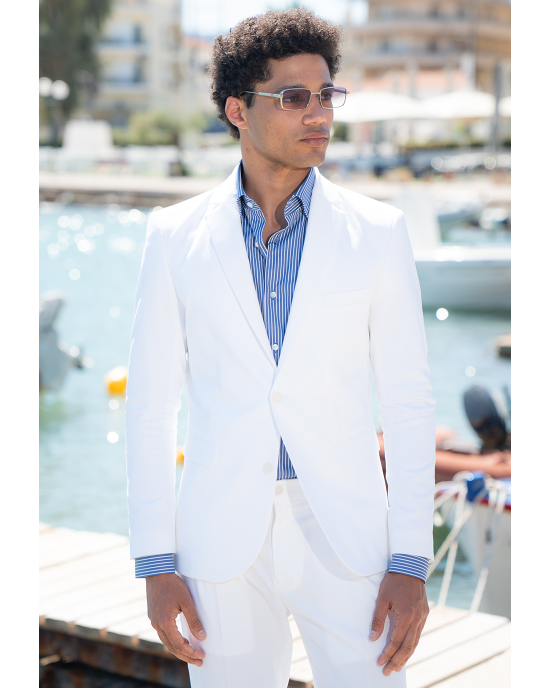 Σακάκι Black Papigion Macerino άσπρο ΣΑΚΑΚΙΑ