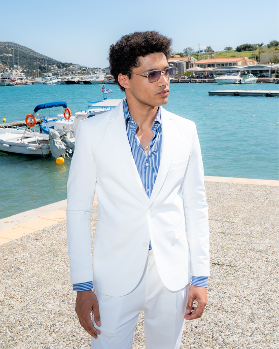 Σακάκι Black Papigion Macerino άσπρο ΣΑΚΑΚΙΑ