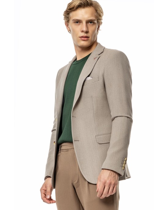 Σακάκι Vittorio Lucito μπεζ ΣΑΚΑΚΙΑ