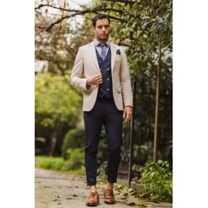 Σακάκι Black Papigion μπεζ