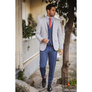 Σακάκι Black Papigion γκρι ανοίχτο