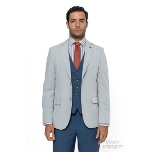 Σακάκι Black Papigion γκρι ανοίχτο