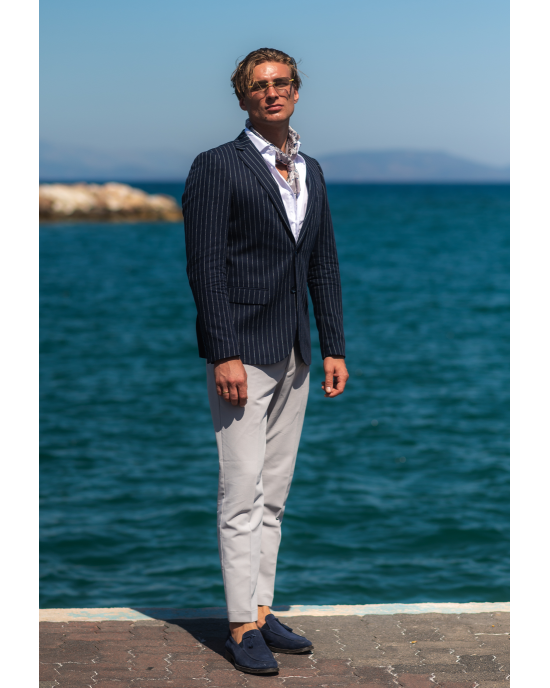 Σακάκι Vittorio Pesaro μπλε με ασπρή ρίγα ΣΑΚΑΚΙΑ