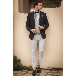 Σακάκι Black Papigion μαύρο