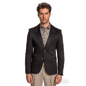 Σακάκι Vittorio Barozzo μαύρο