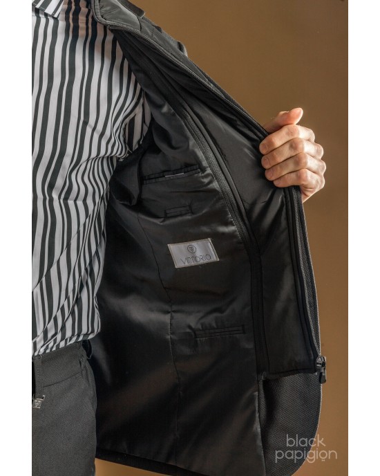 Σακάκι Vittorio Vesto μαύρο ΣΑΚΑΚΙΑ