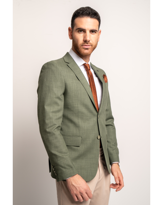 Σακάκι Black Papigion Bermano λαδί ΣΑΚΑΚΙΑ