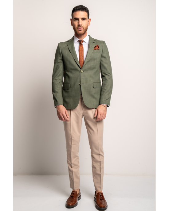 Σακάκι Black Papigion Bermano λαδί ΣΑΚΑΚΙΑ