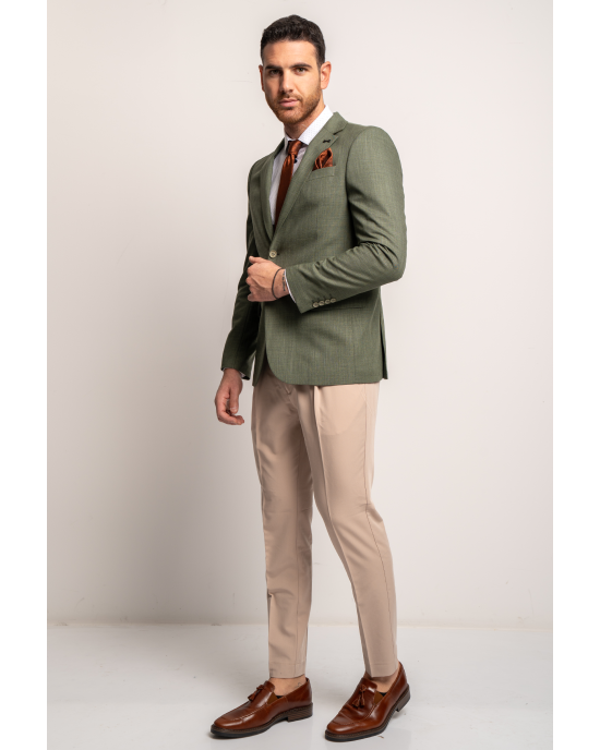 Σακάκι Black Papigion Bermano λαδί ΣΑΚΑΚΙΑ