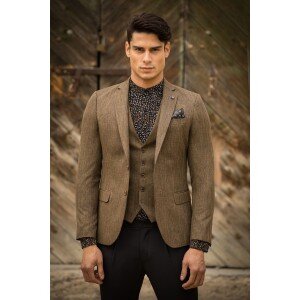 Σακάκι Vittorio Barcelona καφέ Σακάκι Vittorio Barcelona καφέ