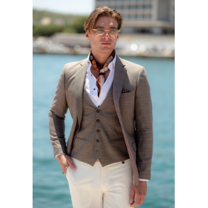 Σακάκι Vittorio Tropical μπεζ Σακάκι Vittorio Tropical μπεζ