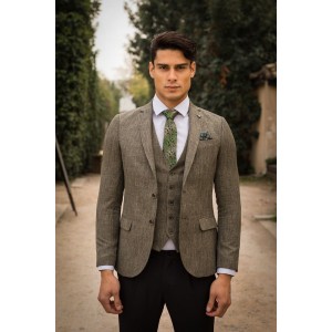 Σακάκι Vittorio Barcelona λαδί Σακάκι Vittorio Barcelona λαδί