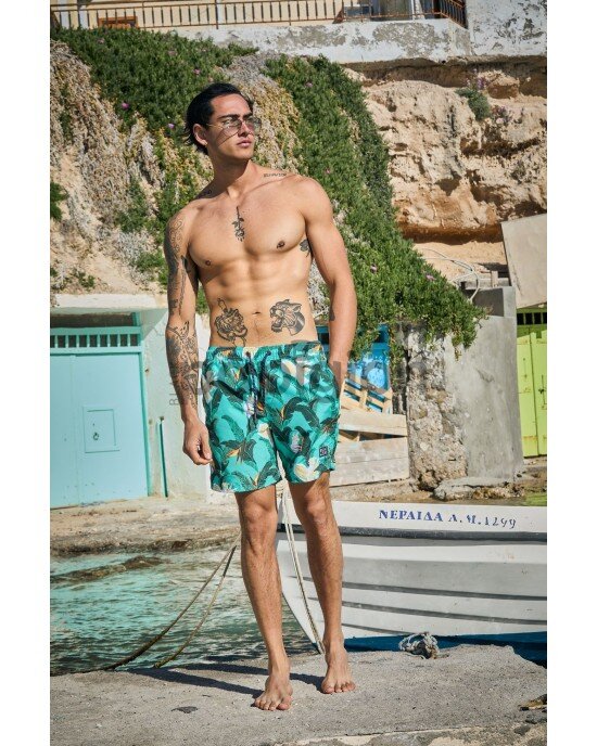 Μαγιό Superdry πράσινο Μαγιό Superdry πράσινο