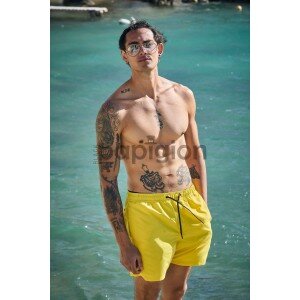 Μαγιό Jack n Jones κίτρινο Μαγιό Jack n Jones κίτρινο