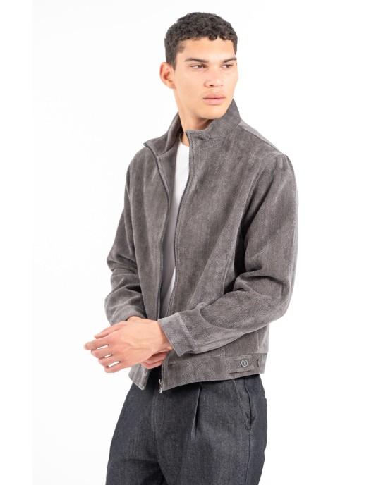 Ζακέτα Vittorio Robbio γκρι CASUAL