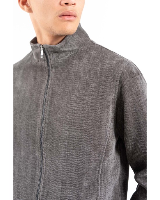 Ζακέτα Vittorio Robbio γκρι CASUAL