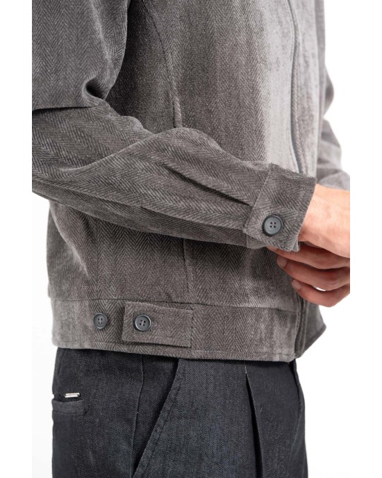 Ζακέτα Vittorio Robbio γκρι CASUAL