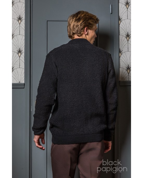 Ζακέτα Vittorio μαύρη CASUAL