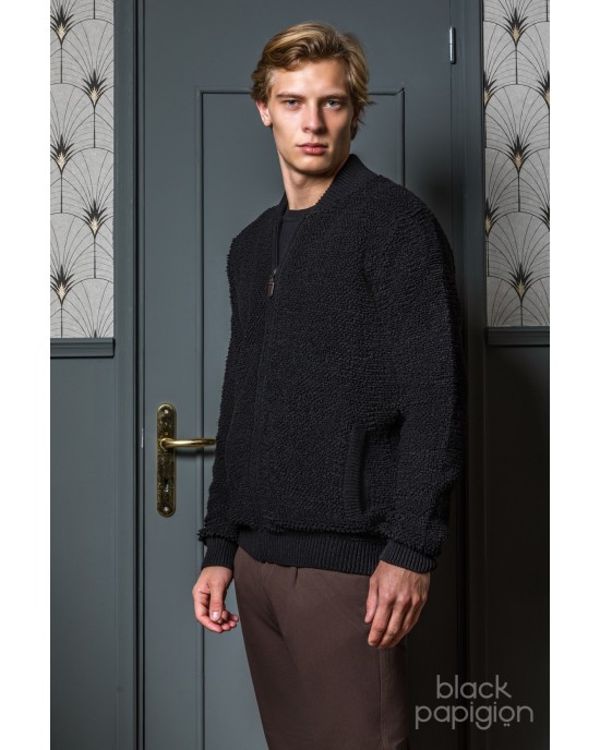 Ζακέτα Vittorio μαύρη CASUAL