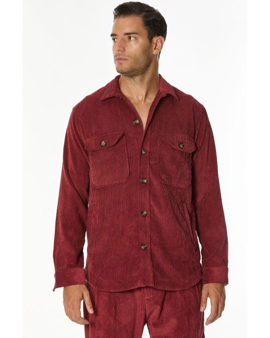 Ζακέτα Overshirt Vittorio Fozia Κεραμιδί CASUAL