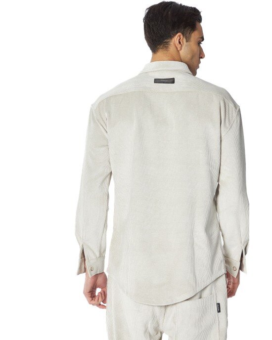 Πουκάμισο Overshirt Henry εκρού SLIM FIT