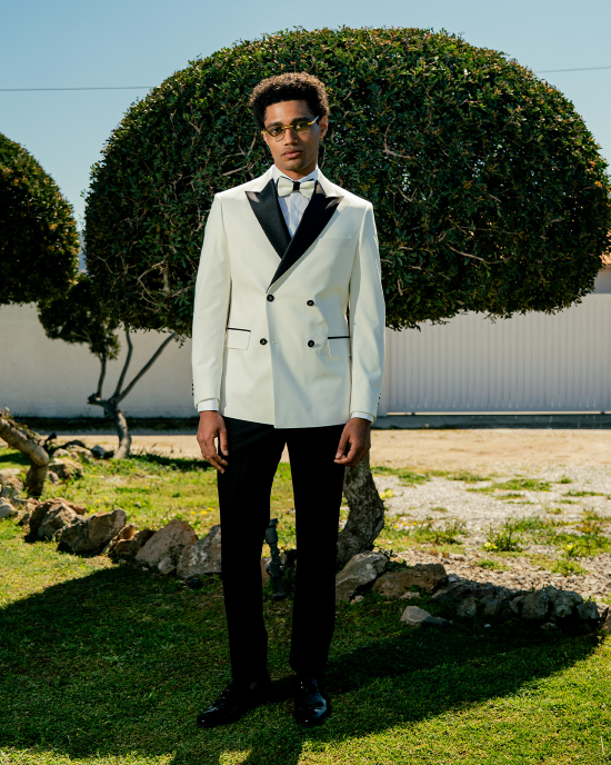 Κοστούμι 19V69 Italia Versace Abbigliamento Rolex Roma άσπρο SLIM FIT