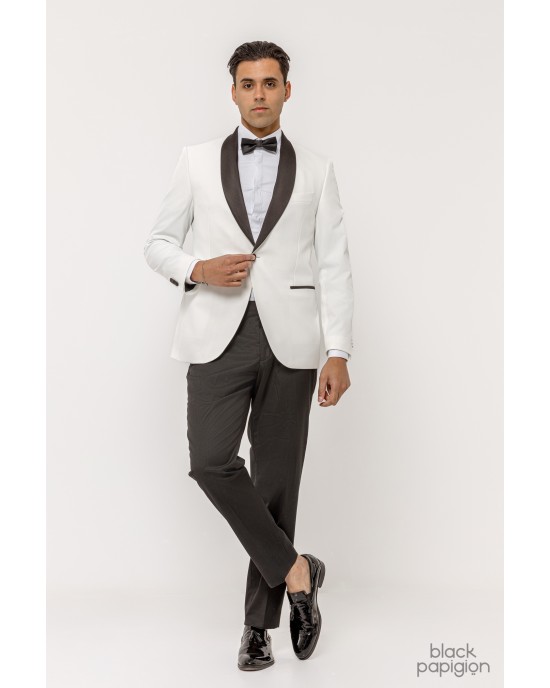 Κοστούμι Michael Kors Tuxedo Shawl άσπρο SLIM FIT