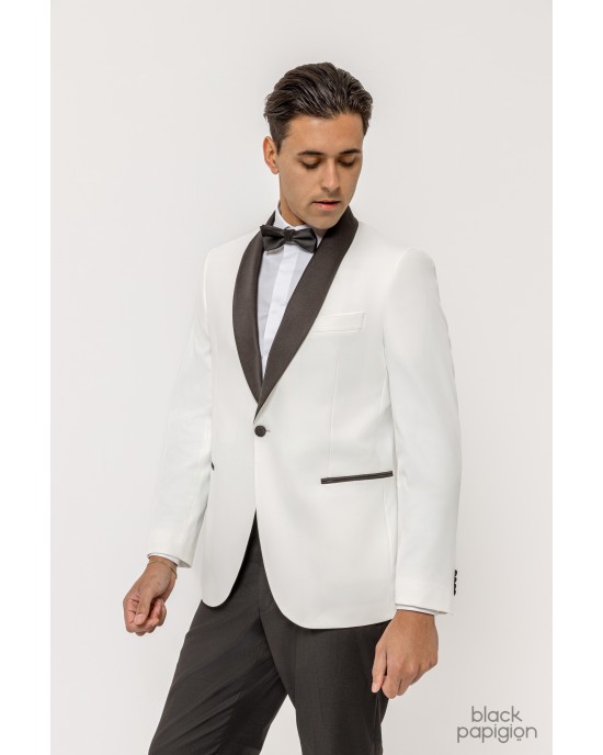 Κοστούμι Michael Kors Tuxedo Shawl άσπρο SLIM FIT