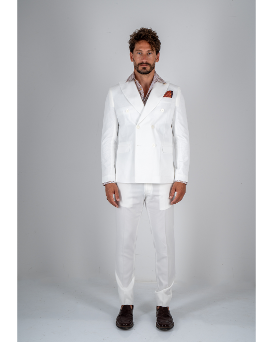 Κοστούμι Over/D άσπρο SLIM FIT