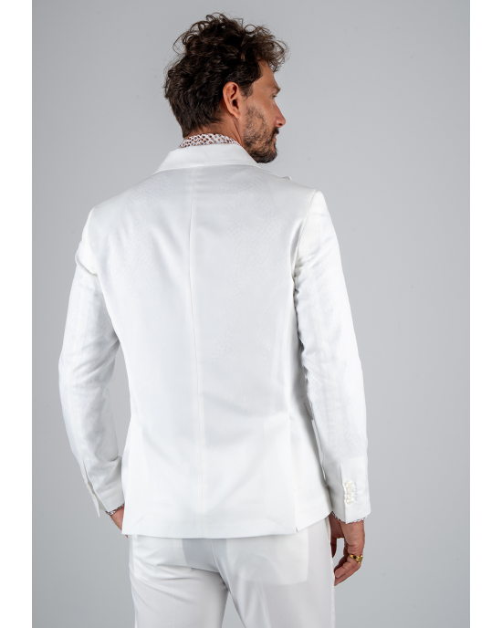 Κοστούμι Over/D άσπρο SLIM FIT