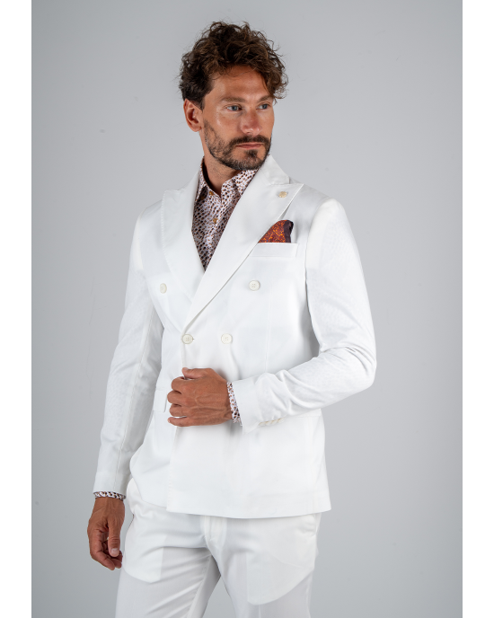 Κοστούμι Over/D άσπρο SLIM FIT
