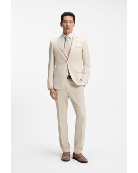 Κοστούμι Boss μπεζ SLIM FIT