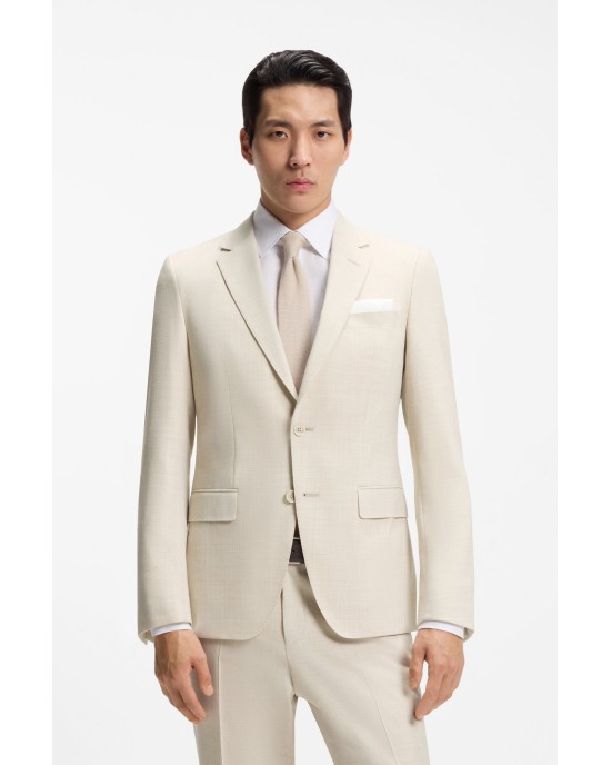 Κοστούμι Boss μπεζ SLIM FIT