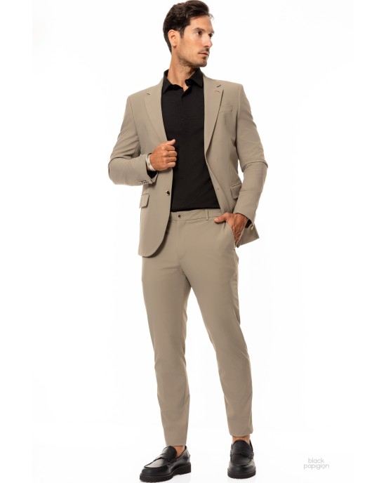 Κοστούμι Vittorio Azzuro μπεζ SLIM FIT