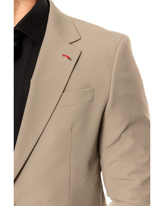 Κοστούμι Vittorio Azzuro μπεζ SLIM FIT