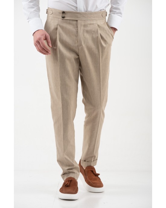 Κοστούμι Vittorio Veronese μπεζ SLIM FIT