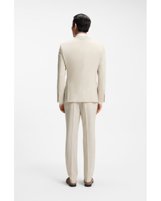 Κοστούμι Hugo μπεζ SLIM FIT